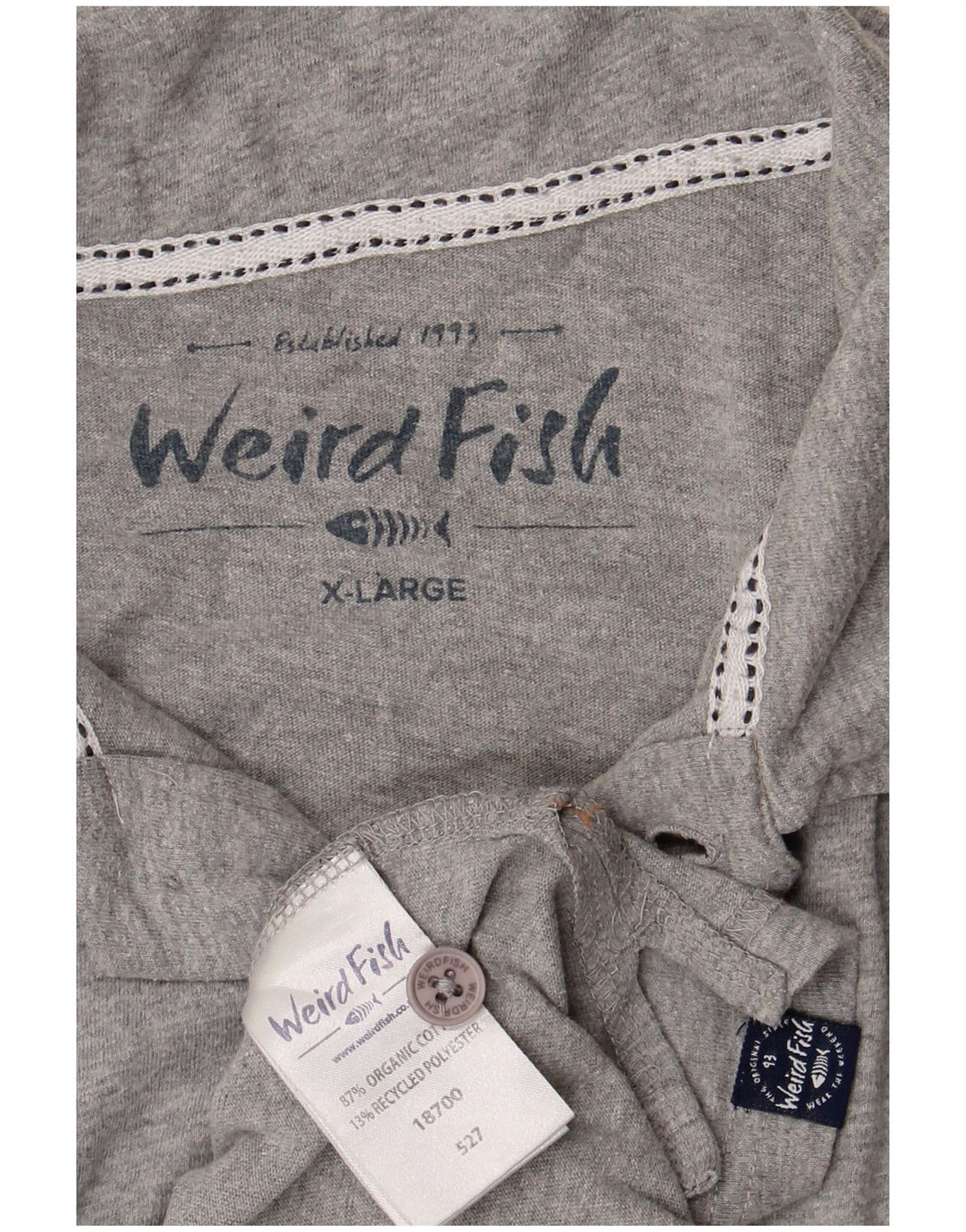 WEIRD FISH Polo Homme XL Gris Coton