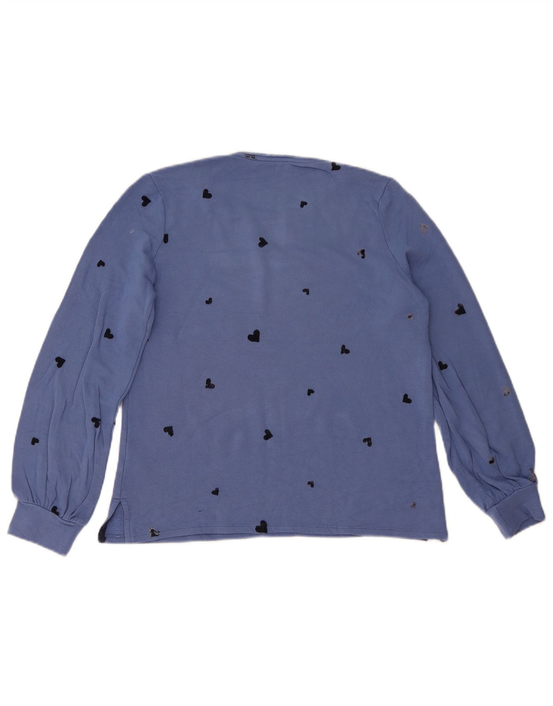 Oasis Sweat-shirt à motif abstrait pour femme UK 12 Bleu moyen Viscose