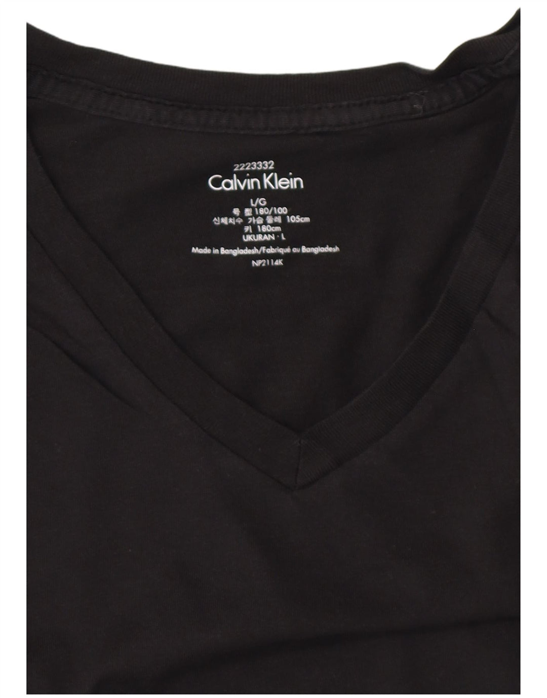 CALVIN KLEIN T-Shirt Homme Haut Large Noir