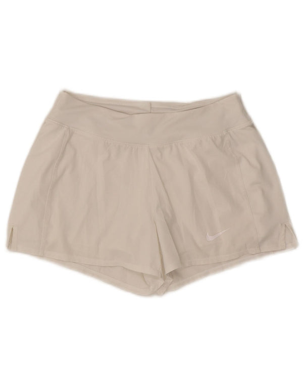 Nike Short de sport Dri Fit pour femme UK 10 Petit Blanc