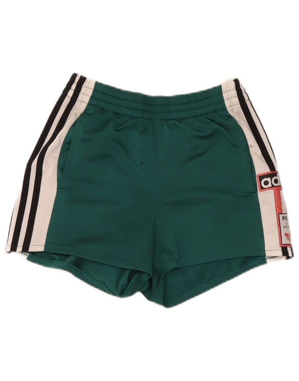 Adidas Short de sport graphique pour femme en polyester color block vert moyen