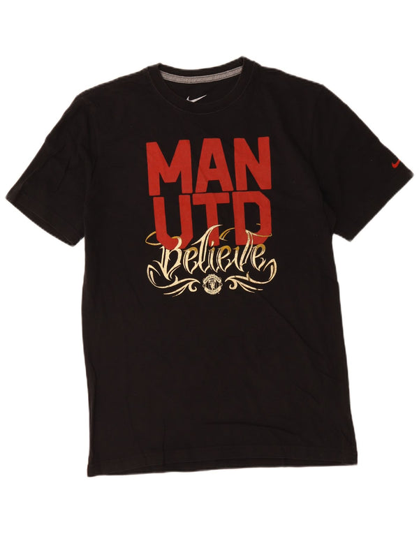 Nike Hommes Manchester United Standard Fit Graphic T-Shirt Top Noir Moyen
