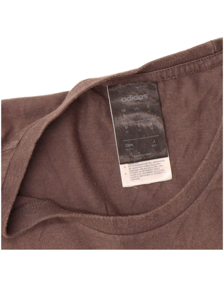 Adidas Mens Graphic T-Shirt Top XL Gris Coton