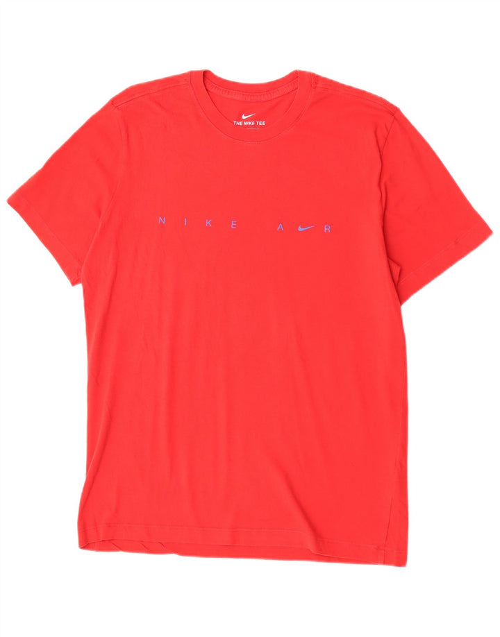 Nike Homme Air Graphic T-Shirt Haut Rouge Moyen Coton