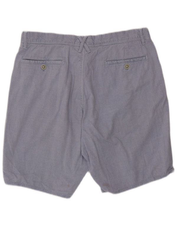 Massimo Dutti Short Chino Homme EU 42 Large W32 Bleu Coton