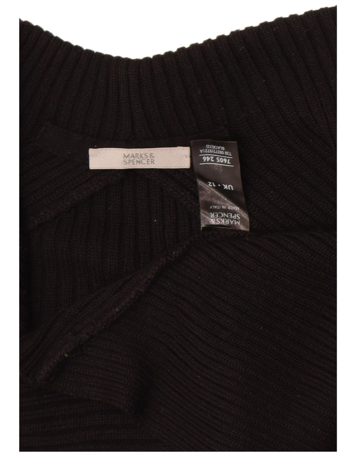 Marks & Spencer Pull Boléro Ouvert pour Femme UK 12 Acrylique Noir Moyen