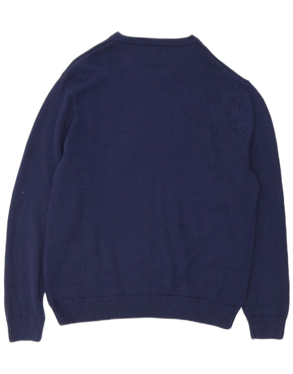 Chaps Pull col rond homme XL bleu marine coton