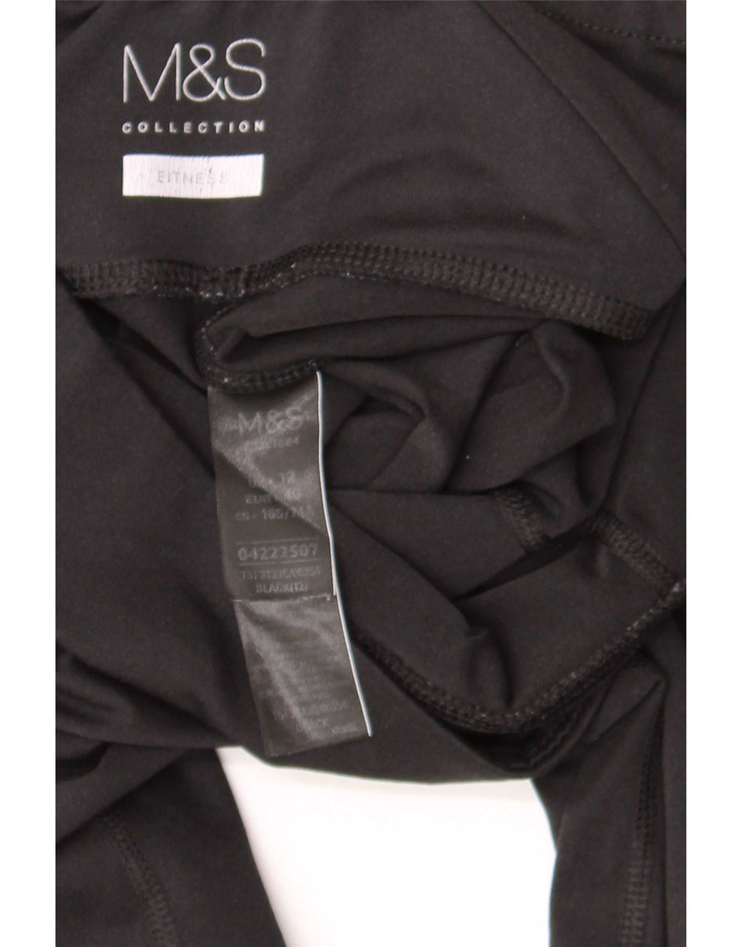 Marks & Spencer Leggings Femme UK 42 Medium Noir Polyester