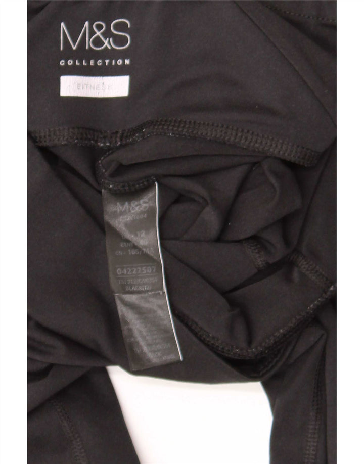 Marks & Spencer Leggings Femme UK 42 Medium Noir Polyester
