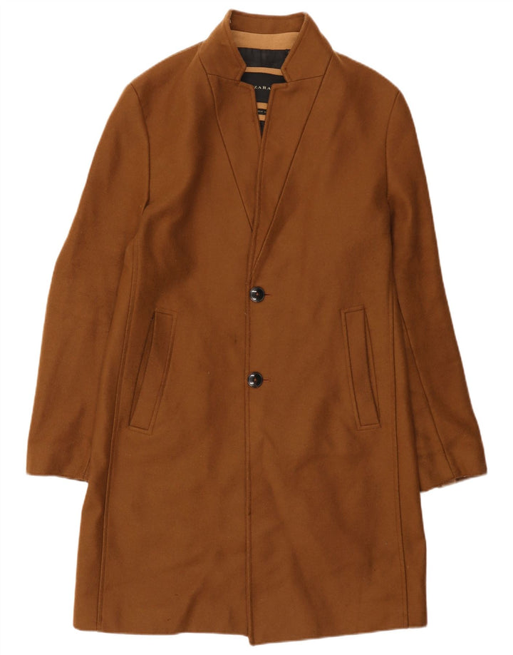 Zara Manteau Homme UK 38 Marron Moyen