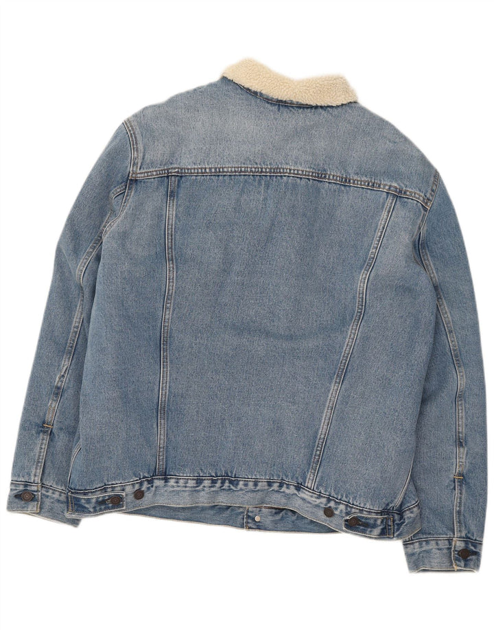 Levi's Veste en Jean Sherpa Homme UK 44 2XL Bleu Coton