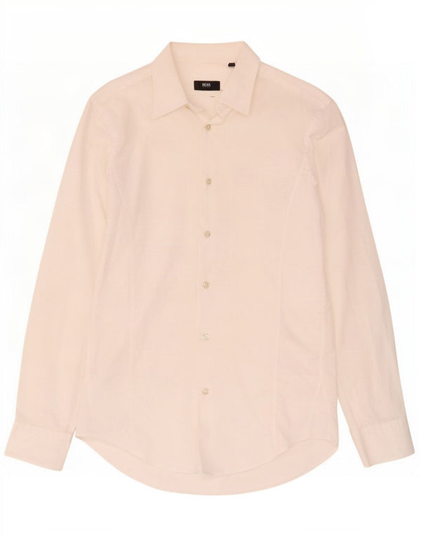 Hugo Boss Chemise stretch slim fit pour homme Taille 38 15 Coton blanc moyen