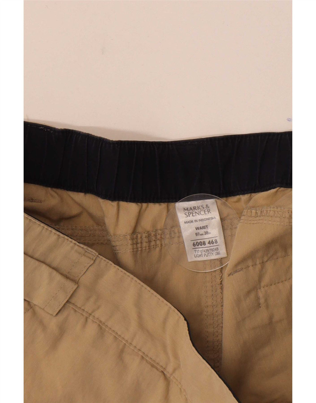 Marks & Spencer Short Cargo Homme W38 XL Coton Beige