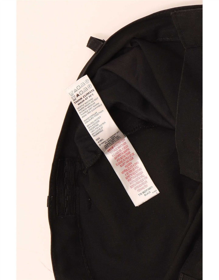 Marks & Spencer Pantalon de Costume Slim Garçon 15-16 ans W34 L29 Noir Polyester