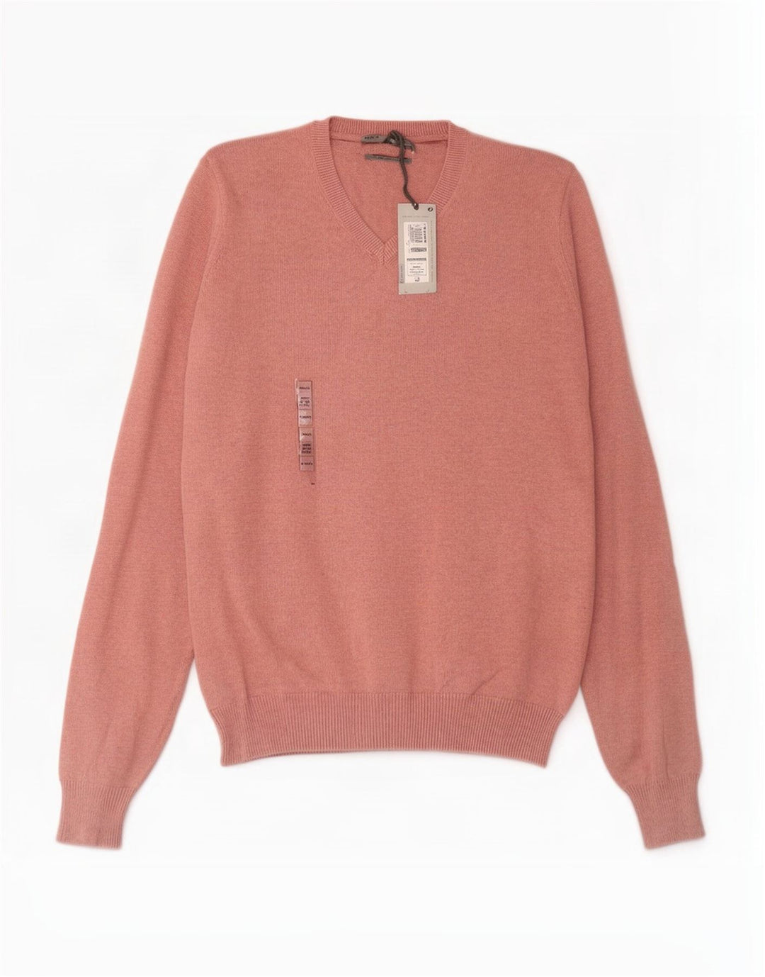Marks & Spencer Pull col V pour homme en coton rose Taille S