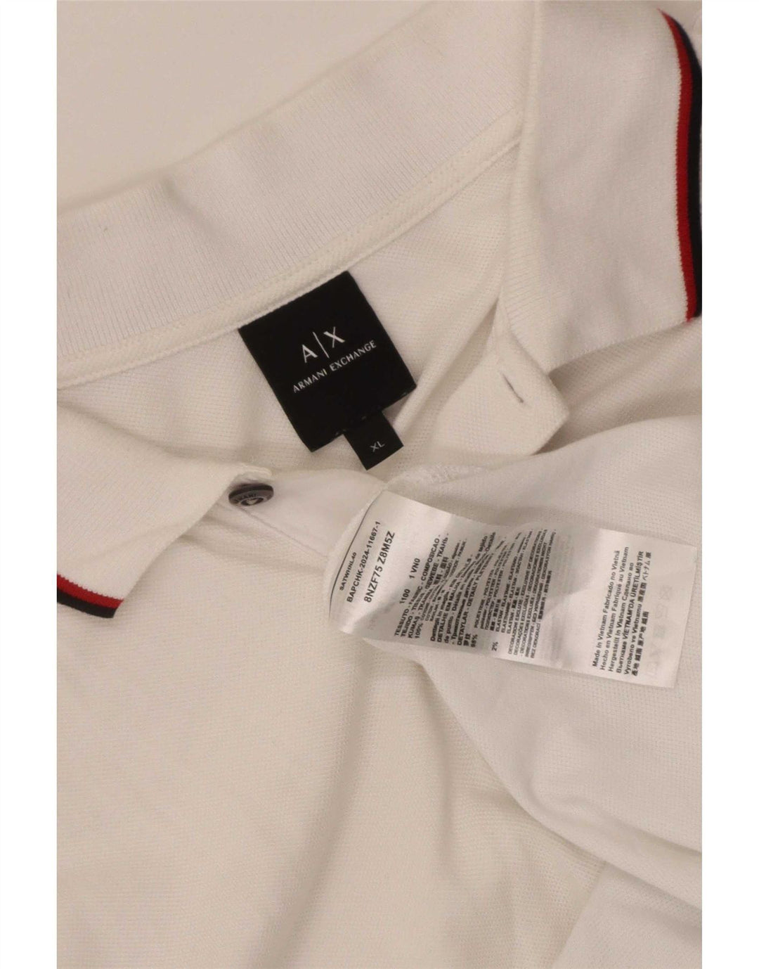 Armani Exchange Polo Homme XL Blanc Coton