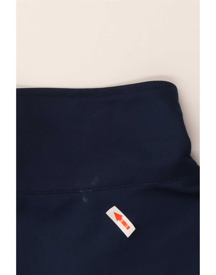 Asics Haut de survêtement à col zippé graphique pour hommes 2XL Bleu Colorblock