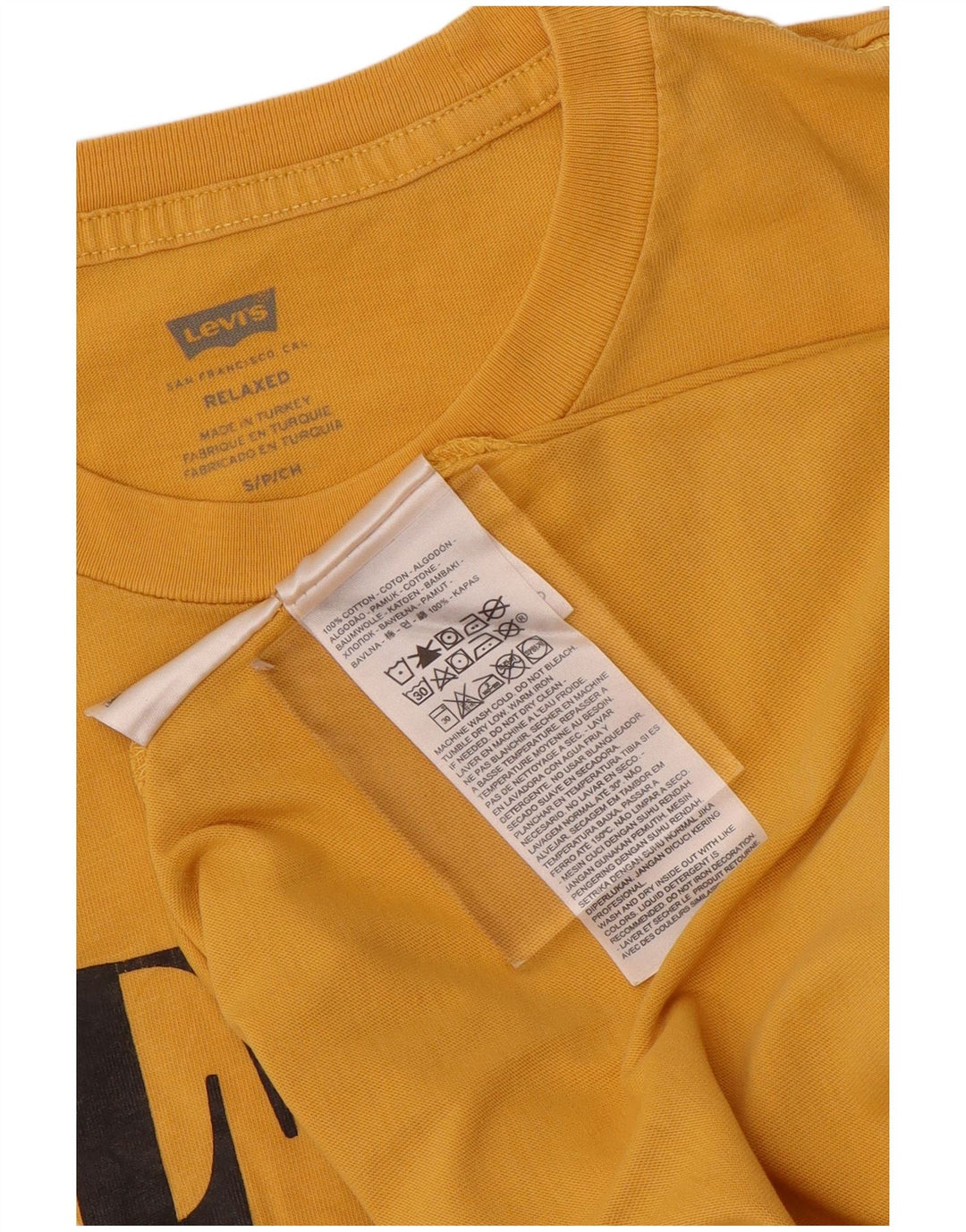 Levi's T-Shirt Relaxed Graphic Homme Petit Jaune Coton