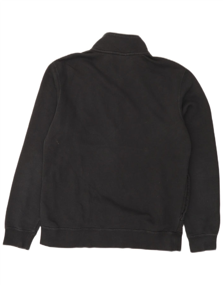 Nike Sweat-shirt à col zippé pour homme en coton noir moyen