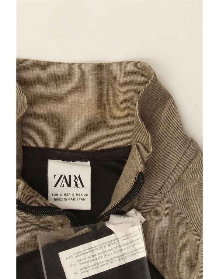 Zara Homme Survêtement Top Veste Petit Kaki Moucheté Polyester