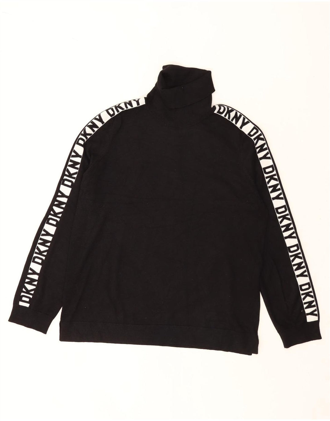 Dkny Pull graphique à col roulé pour homme en viscose color block Noir Large