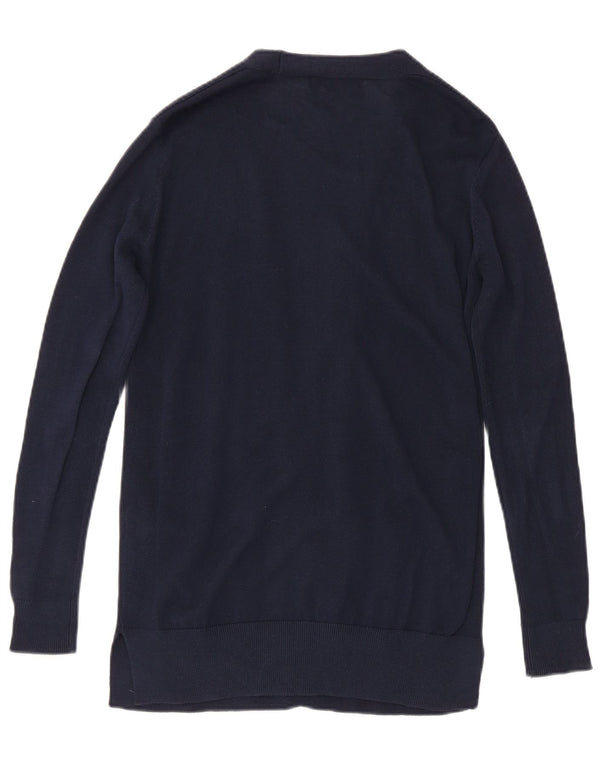 Marks & Spencer Pull cardigan long pour femme UK 10 Small Bleu marine