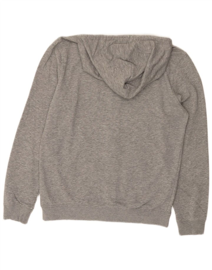 Champion Pull à Capuche Zippé Graphique Homme Gris Moyen Coton