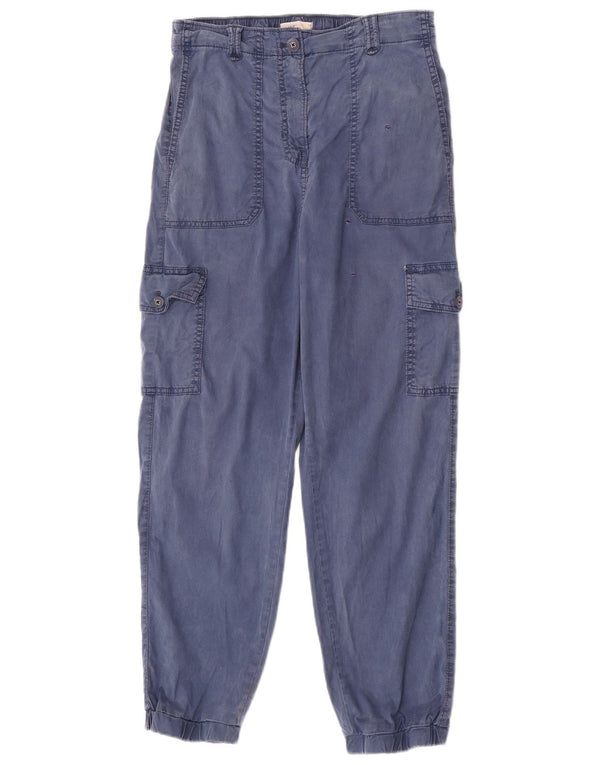 Marks & Spencer Pantalon cargo de jogging pour femme UK 10 Small W26 L28 Bleu marine