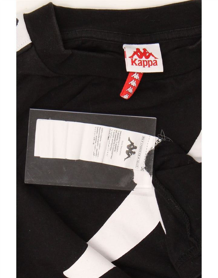 KAPPA T-Shirt Graphique Homme Noir Moyen Coton Colorblock