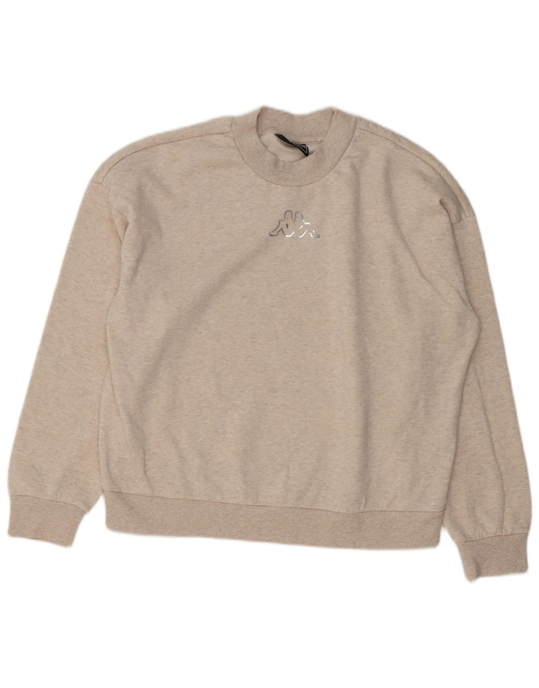 KAPPA Sweat-shirt surdimensionné pour femme UK 16 Grand coton beige