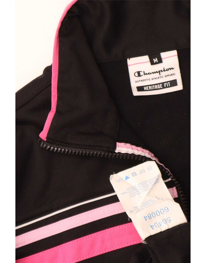 Champion Veste de survêtement Heritage Fit pour femme UK 14 Medium Noir