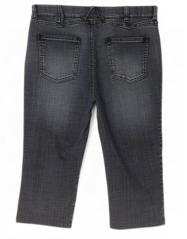 Monsoon Bermuda en jean pour femme UK 12 Medium W30 Bleu Coton