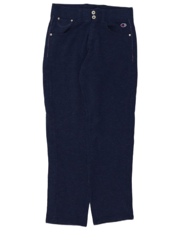 CHAMPION Pantalon décontracté Heritage Femme Petit W26 L29 Bleu Marine Moucheté