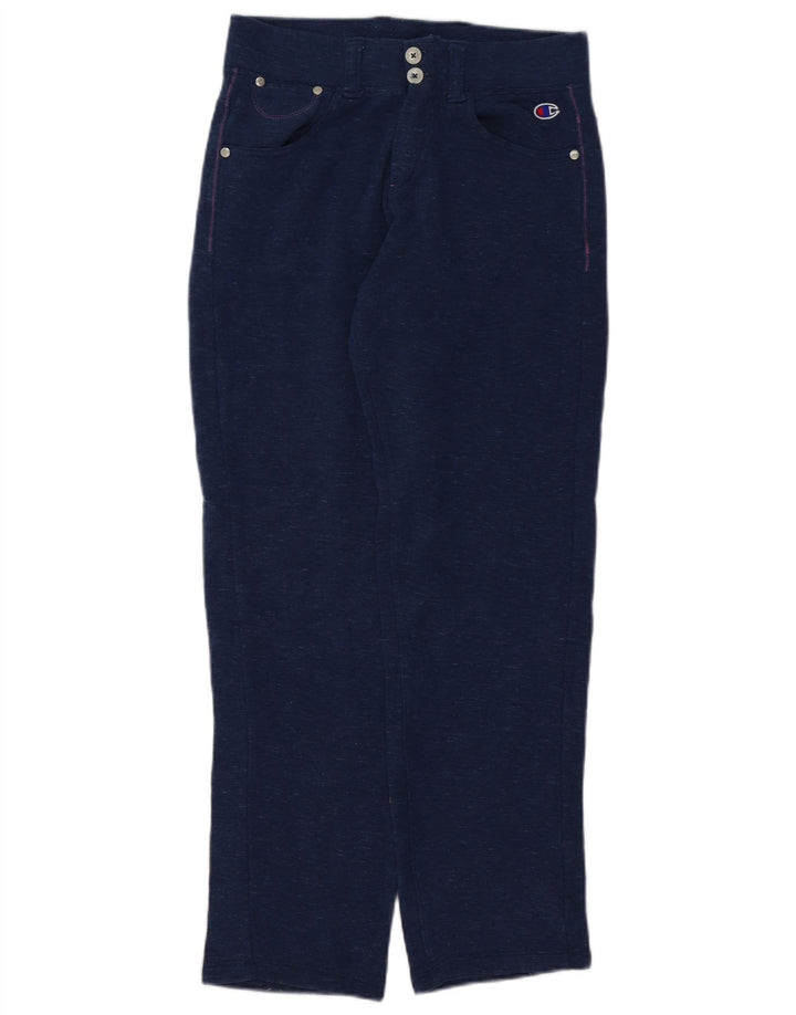 CHAMPION Pantalon décontracté Heritage Femme Petit W26 L29 Bleu Marine Moucheté