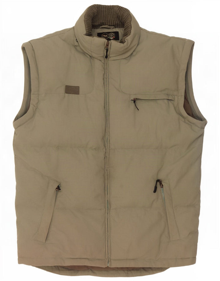 Fila Gilet rembourré pour homme UK 40 Large Kaki