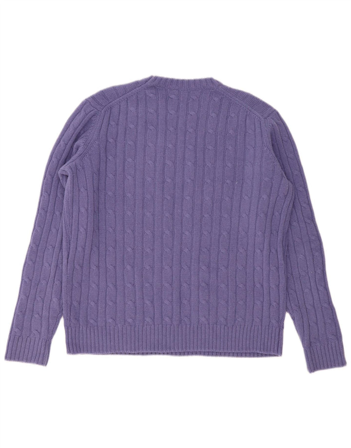 IL Lanificio Pull ras du cou pour homme IT 54 XL en laine violette