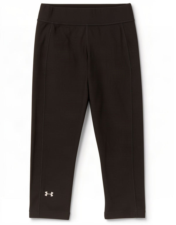 Under Armour Legging Capri Heat Gear Femme UK 12 Noir Moyen Polyester