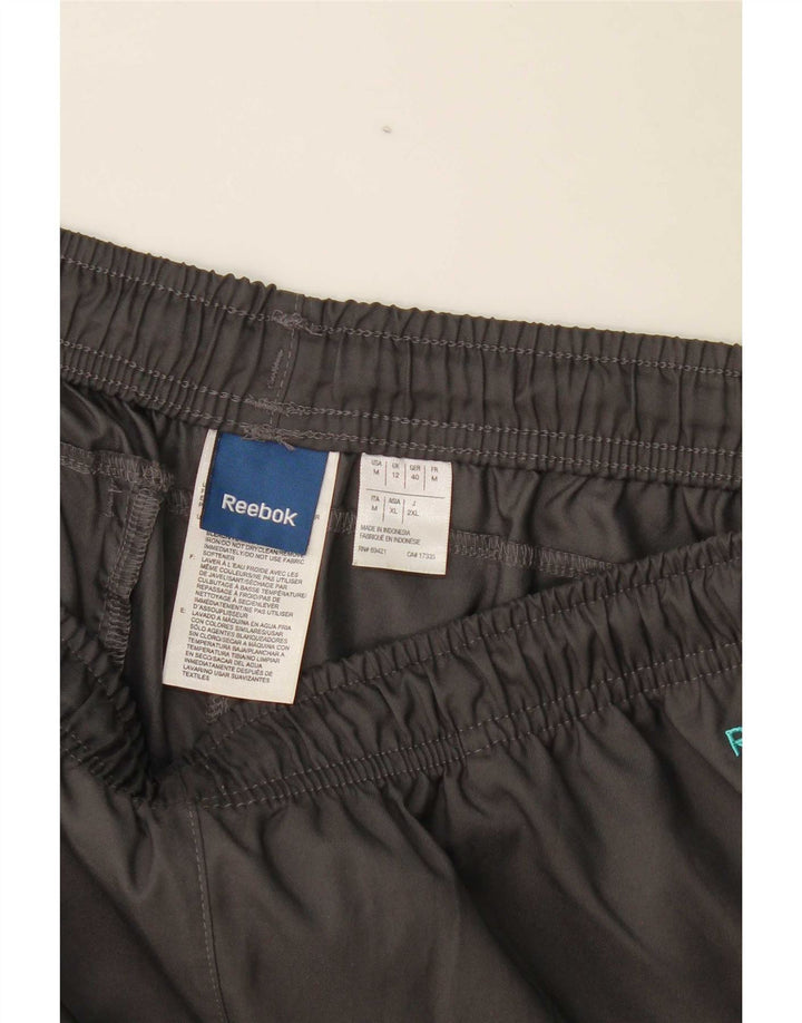 Reebok Pantalon De Survêtement Femme UK 42 Gris Moyen Colorblock Polyester