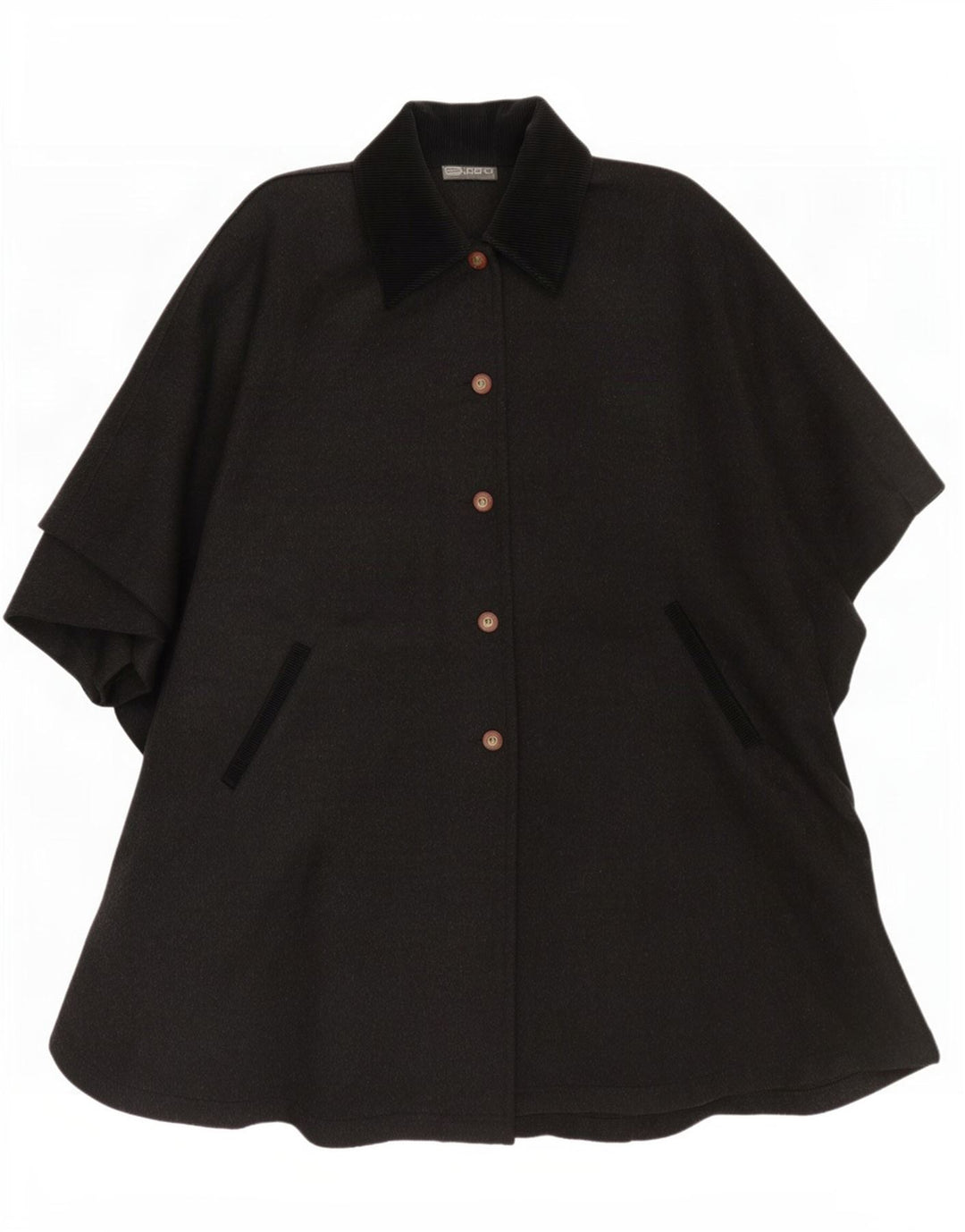 Superior Poncho Manteau Femme Taille Unique Gris Colorblock Laine