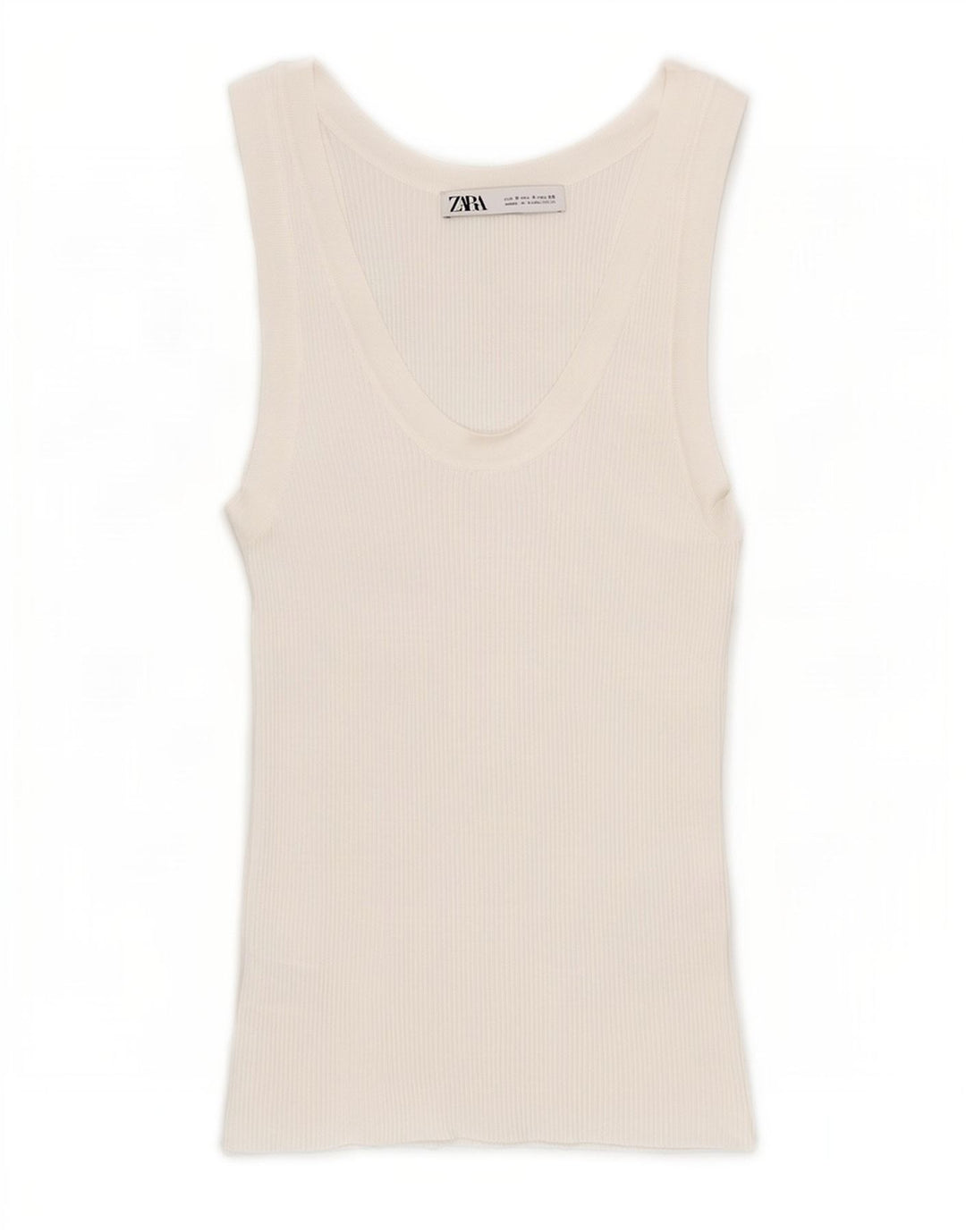 Zara Femme Débardeur UK 8 Petit Viscose Blanc