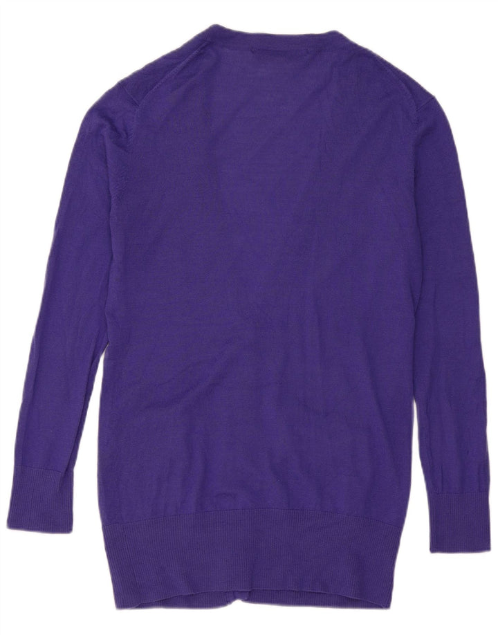 French Connection Pull cardigan long pour femme UK 12 Violet moyen