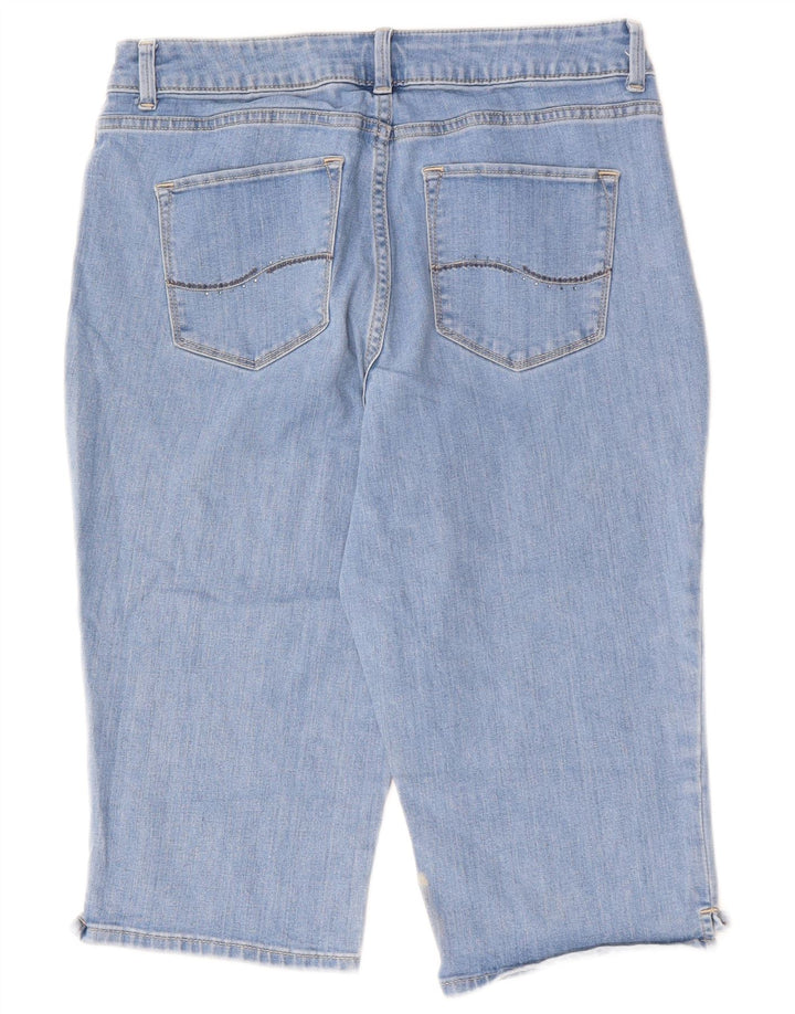LEE Jean Capri courbé pour femme série moderne US 12 Large W30 L17 en coton bleu