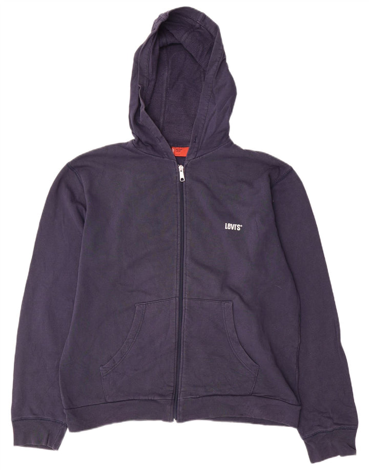 Levi's Sweat à capuche zippé pour homme en coton bleu marine Large