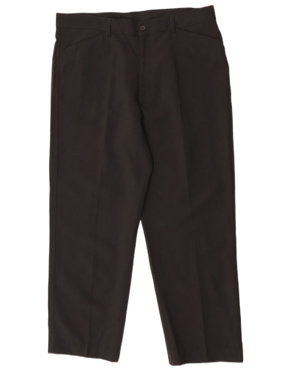 Farah Pantalon décontracté droit pour homme W38 L29 Noir Polyester