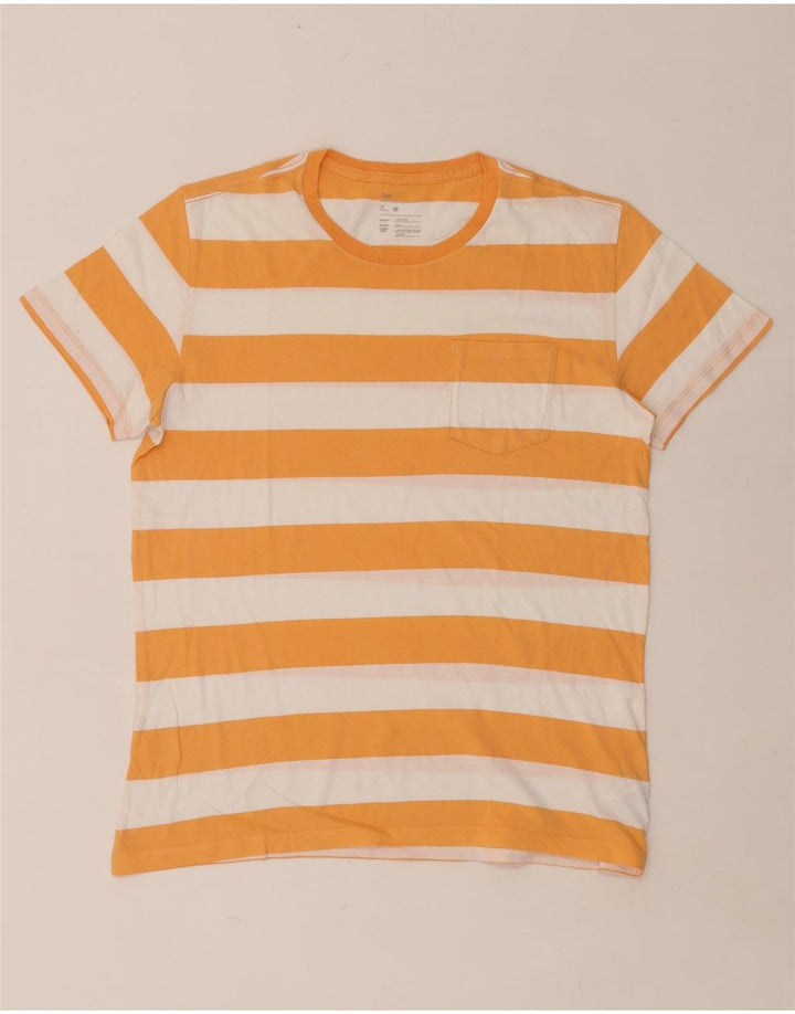 GAP T-Shirt Homme Coton Rayé Orange Moyen