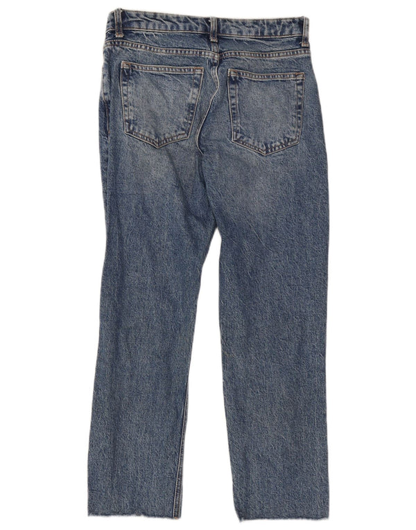 Topshop Jean court droit pour femme UK 8 Small W26 L24 Bleu Coton