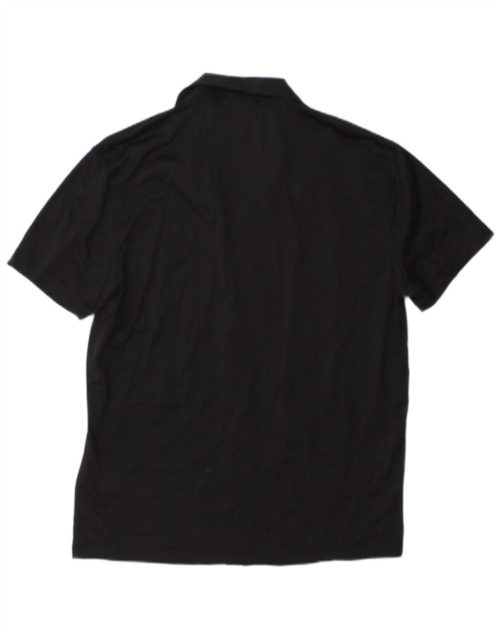 Reiss Chemise à manches courtes pour homme Large Noir Coton