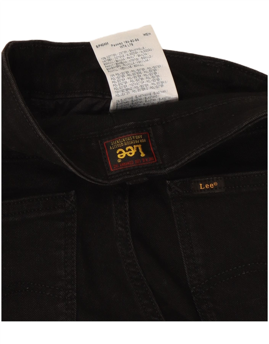 Lee Jean Slim Marion Stretch Femme W29 L25 Coton Noir
