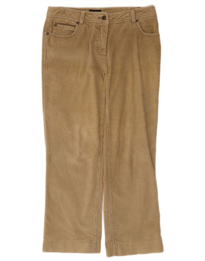 Sergio Tacchini Pantalon Bootcut En Velours Côtelé Femme IT 42 Medium W32 L26 Beige