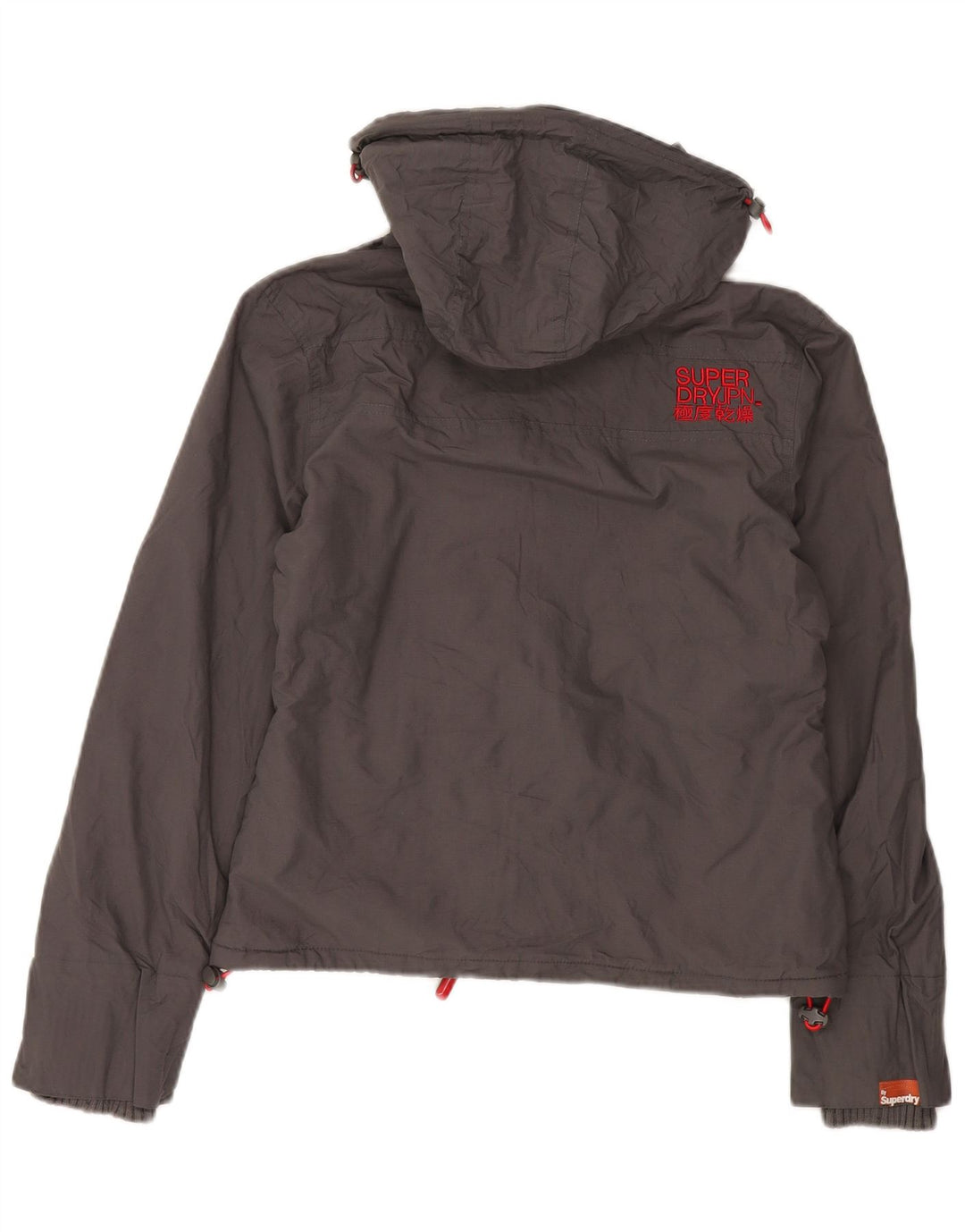 Superdry Veste coupe-vent à capuche The Windcheater pour femme UK 14 Gris moyen